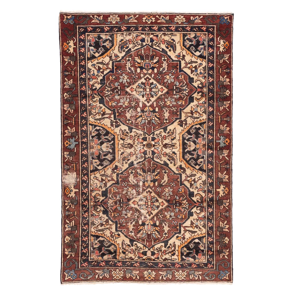 ECARPETGALLERY Hand-knotted Konya Anatolian Cream Wool Rug - 4'9 x 7'6