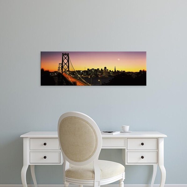 Easy Art Prints Panoramic Images's 'Bay Bridge San Francisco CA USA' Premium Canvas Art