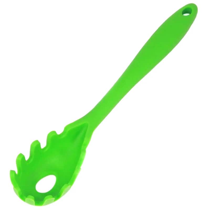 Chef Craft 11.5" Premium Heat Resistant Silicone Spaghetti Server / Pasta Fork - Green