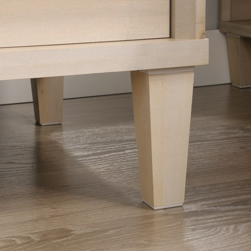 Engineered Wood Coastal Night Stand with Large Drawer, Brown