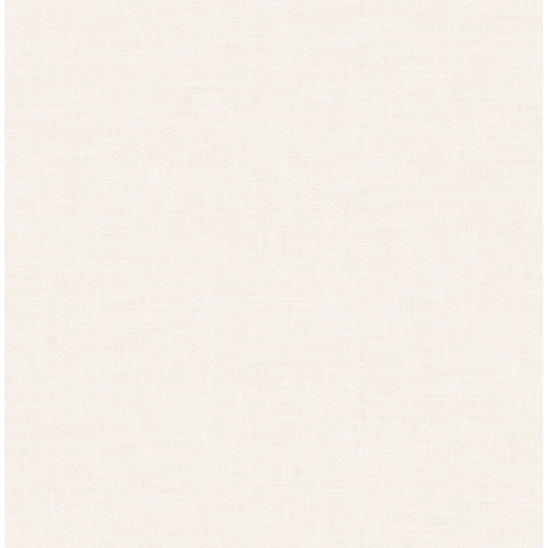 Seabrook Designs Lillian August Faux Linen Unpasted Wallpaper - 20.5 in. W x 33 ft. L - 20.5 in. W x 33 ft. L - Ivory
