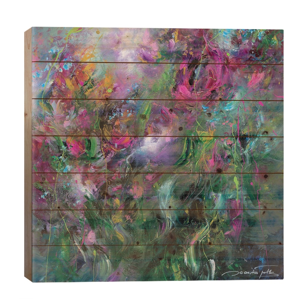 Thousand Kisses Deep Print On Wood by Jaanika Talts - Multi-Color