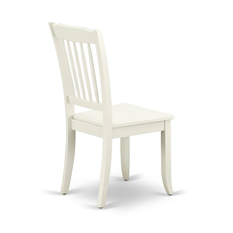 East West Furniture Dining Set- a Rectangle Dinner Table and Kitchen Dining Chairs, Linen White (Pieces Options)