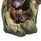 preview thumbnail 9 of 11, Sunnydaze Cascading Caves Waterfall Water Tabletop Fountain with LED - 14-Inch - 14-In