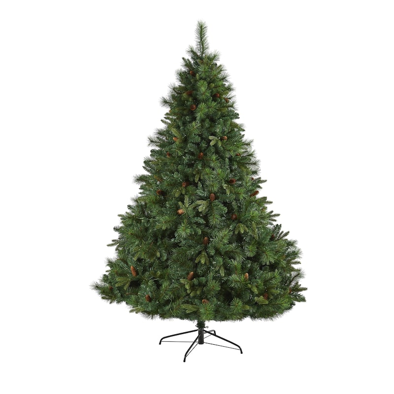 Pre-Lit Full West Virginia Mixed Pine Artificial Christmas Tree - 7.5' - Clear LED Lights - 7.5 Foot