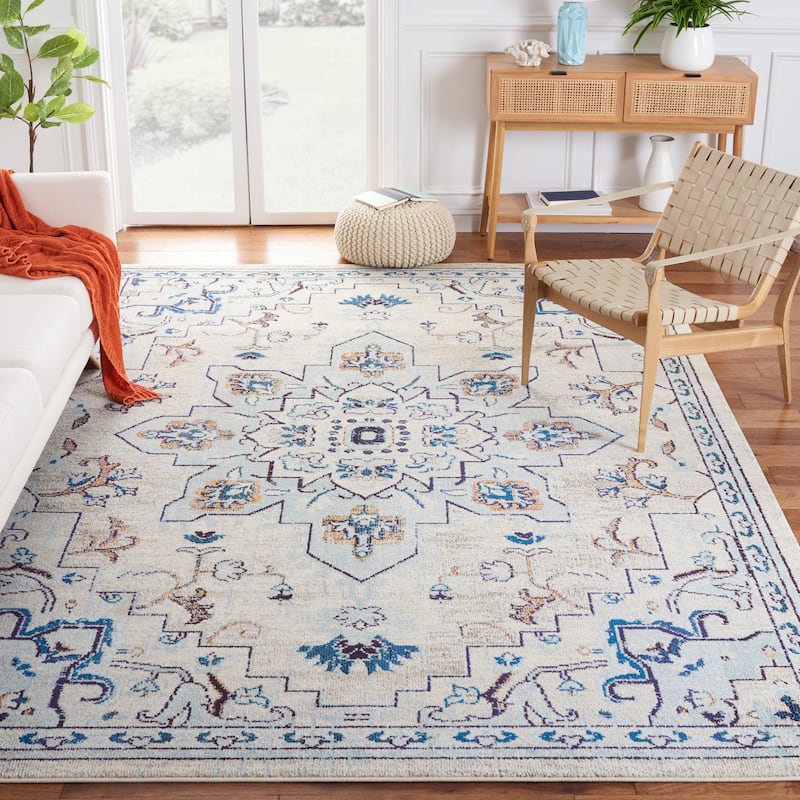 SAFAVIEH Madison Diederike Boho Medallion Distressed Rug