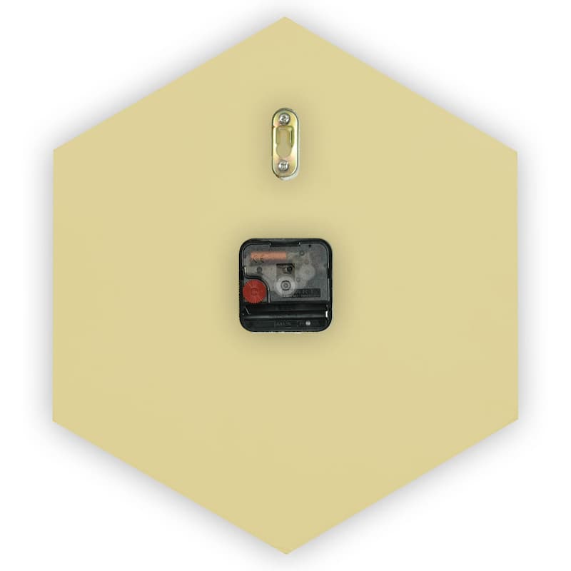 Manchester Silent Simple Hexagon Shaped Non Ticking Wall Clock with Aluminum Hands for Home Office Living Room(Battery Included)