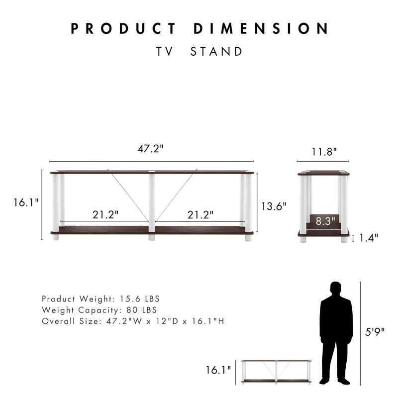 DH BASIC Modern Wood Shelving Unit with storage - Tier Shelves, Cube Ladder Shelf by Denhour