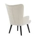 preview thumbnail 46 of 62, Fabric Upholstered Tufted Wingback Living Room Chair With Wooden Legs