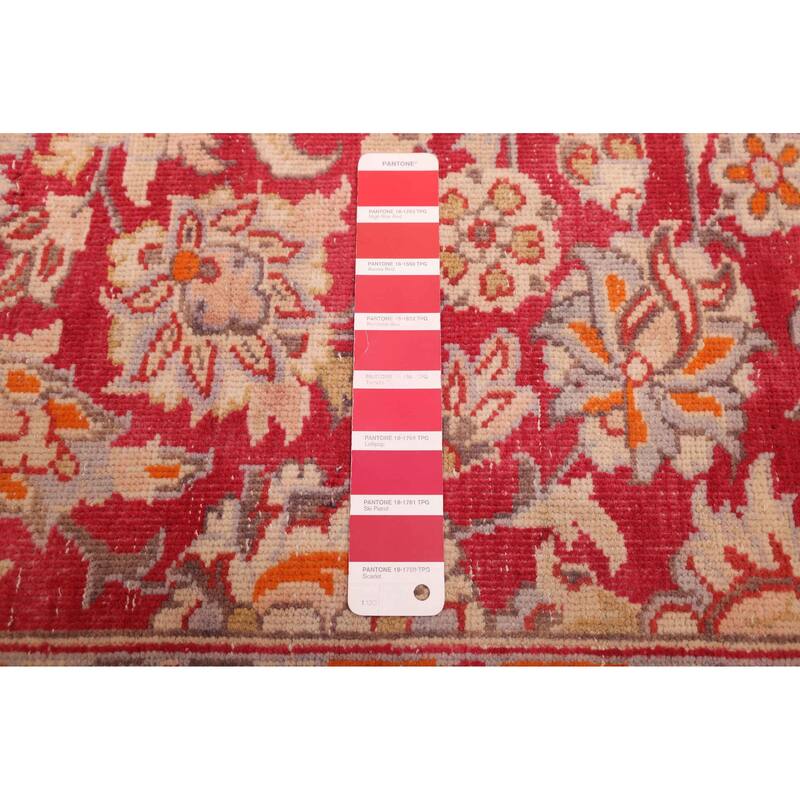 ECARPETGALLERY Hand-knotted Antalya Vintage Burgundy Wool Rug - 9'9 x 12'10