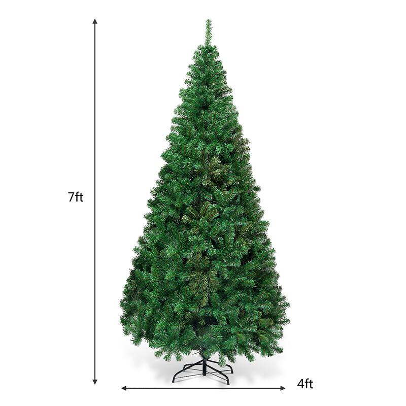 Artificial Christmas Tree with Solid Metal Stand - 7 Foot