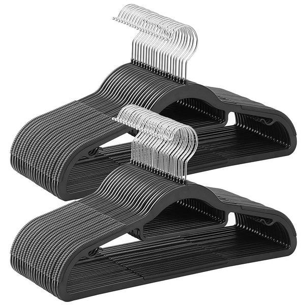Pack of 50 Coat Hangers Heavy Duty Plastic Hangers with Non Slip