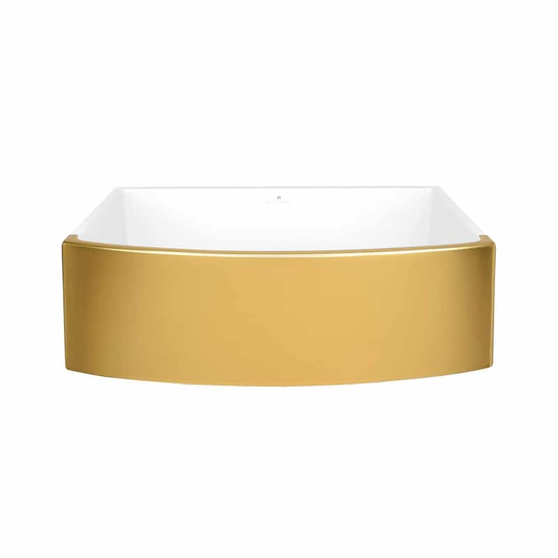 Rendezvous Fireclay Farmhouse Kitchen Sink - 33" x 19.5" x 10"