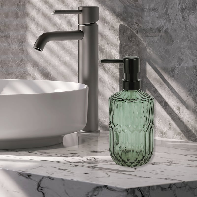 Simple Cylindrical Soap Pump Dispenser for Bathroom 450ml 1 Pcs