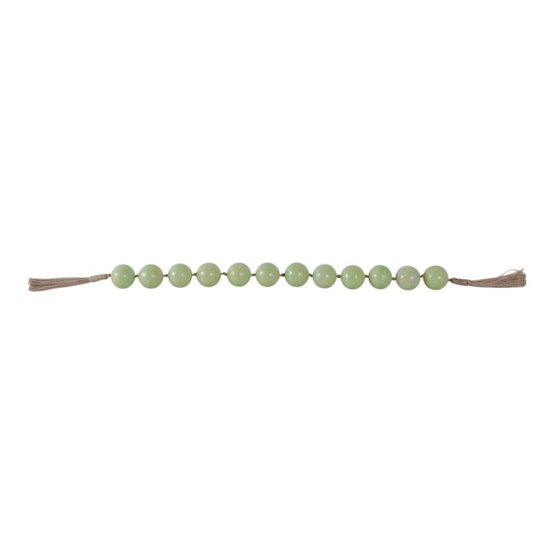 Resin Modern Decorative Beads with Jute Detailing and Textured Accents