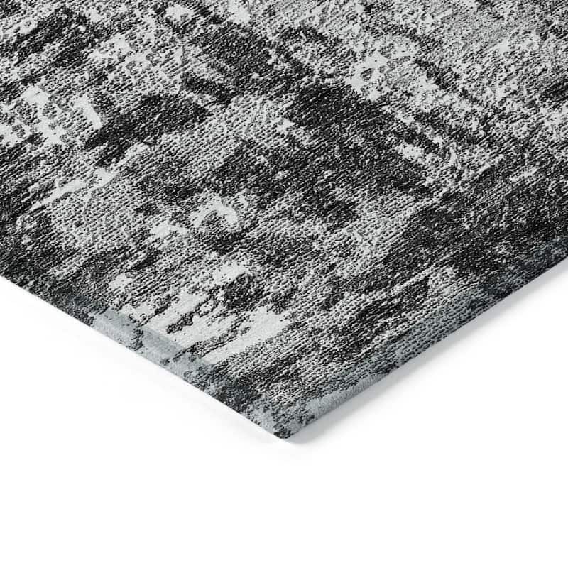 HomeRoots Abstract Transitional Rectangle Outdoor Rug