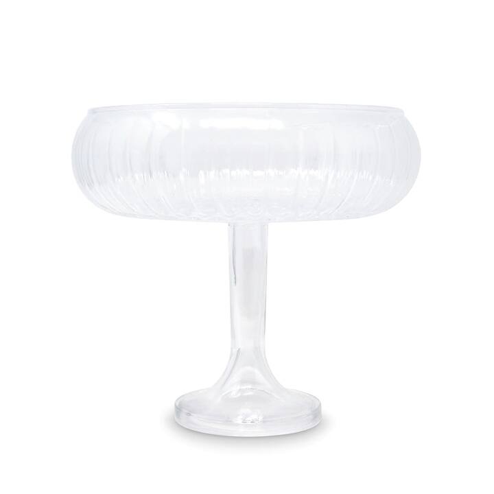 Tall Stemmed Salad Bowl, Liscio Ottico - Medium - Flat