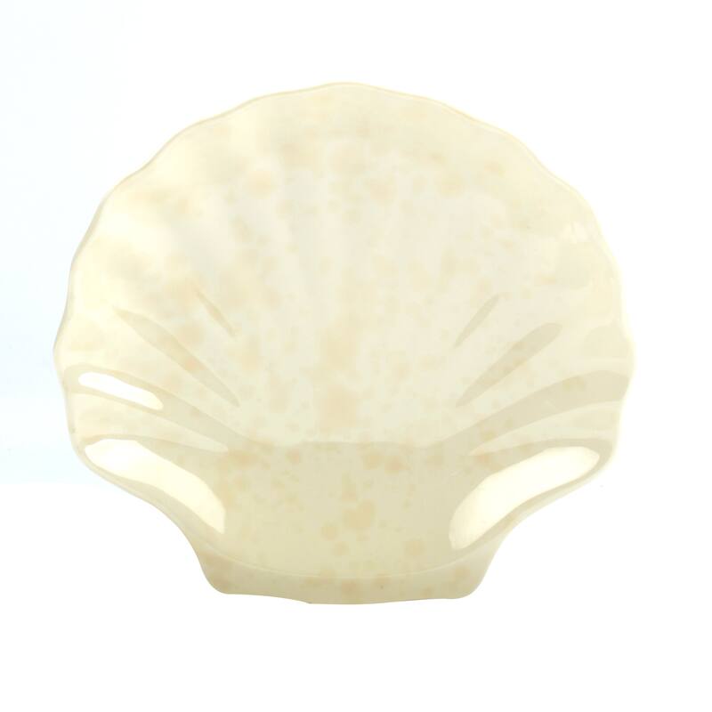Certified International Seacoast 3-D Scallop Set Shell Candy Plate, Set of 6 - 8" x 7.5"