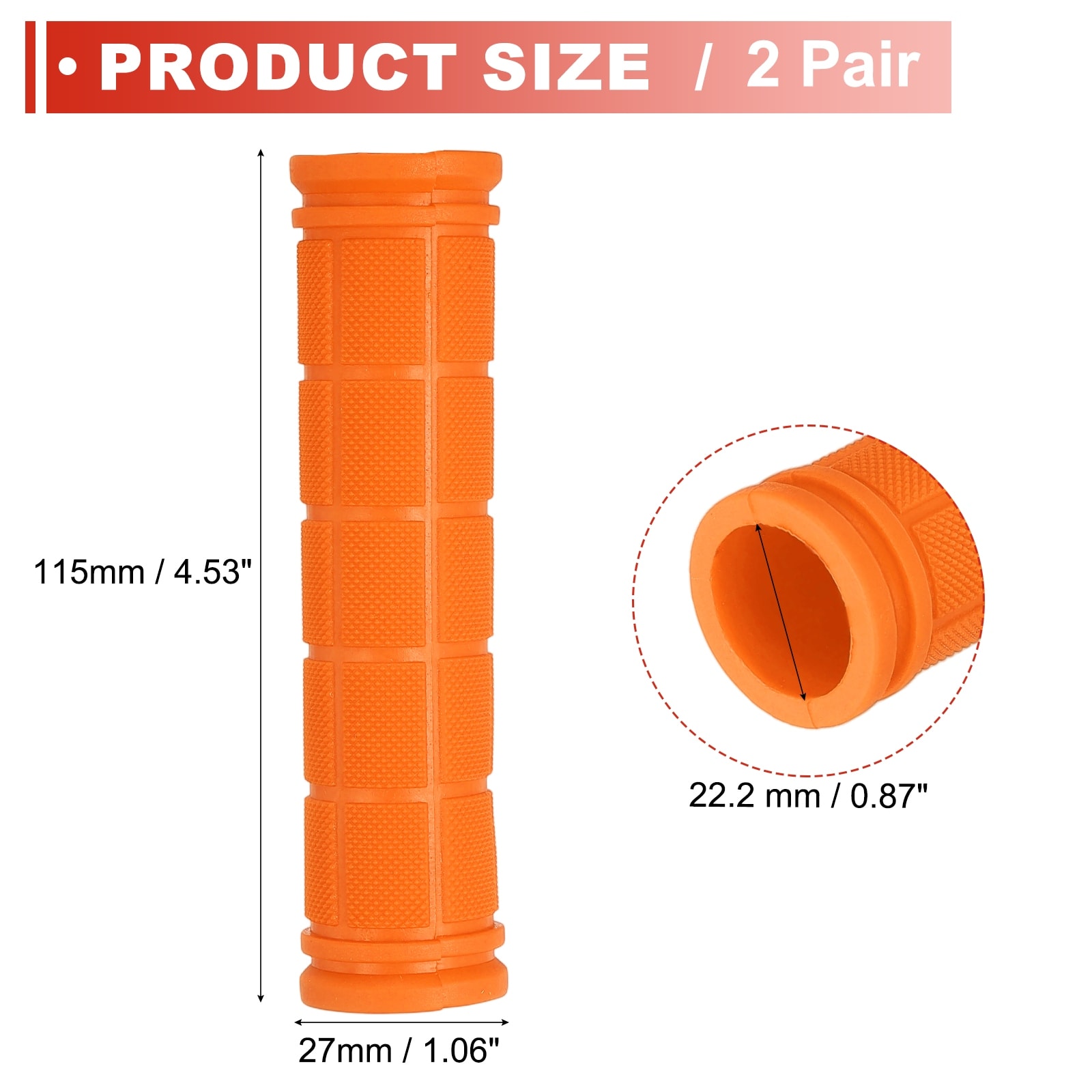 Soft Rubber Handlebar Grips, Bicycle Handlebar Grips - Standard