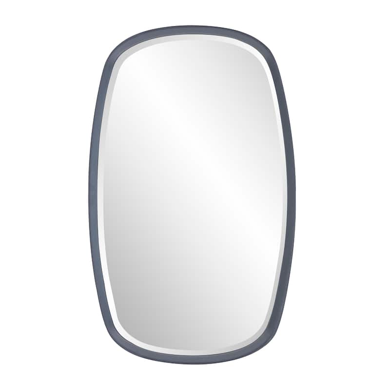 Allan Andrews Rectangular Gray Wood Framed Asher Wall Mirror