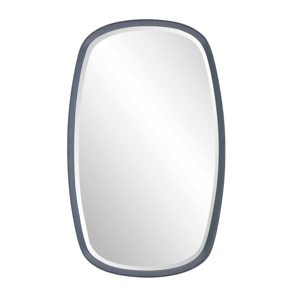 Allan Andrews Rectangular Gray Wood Framed Asher Wall Mirror