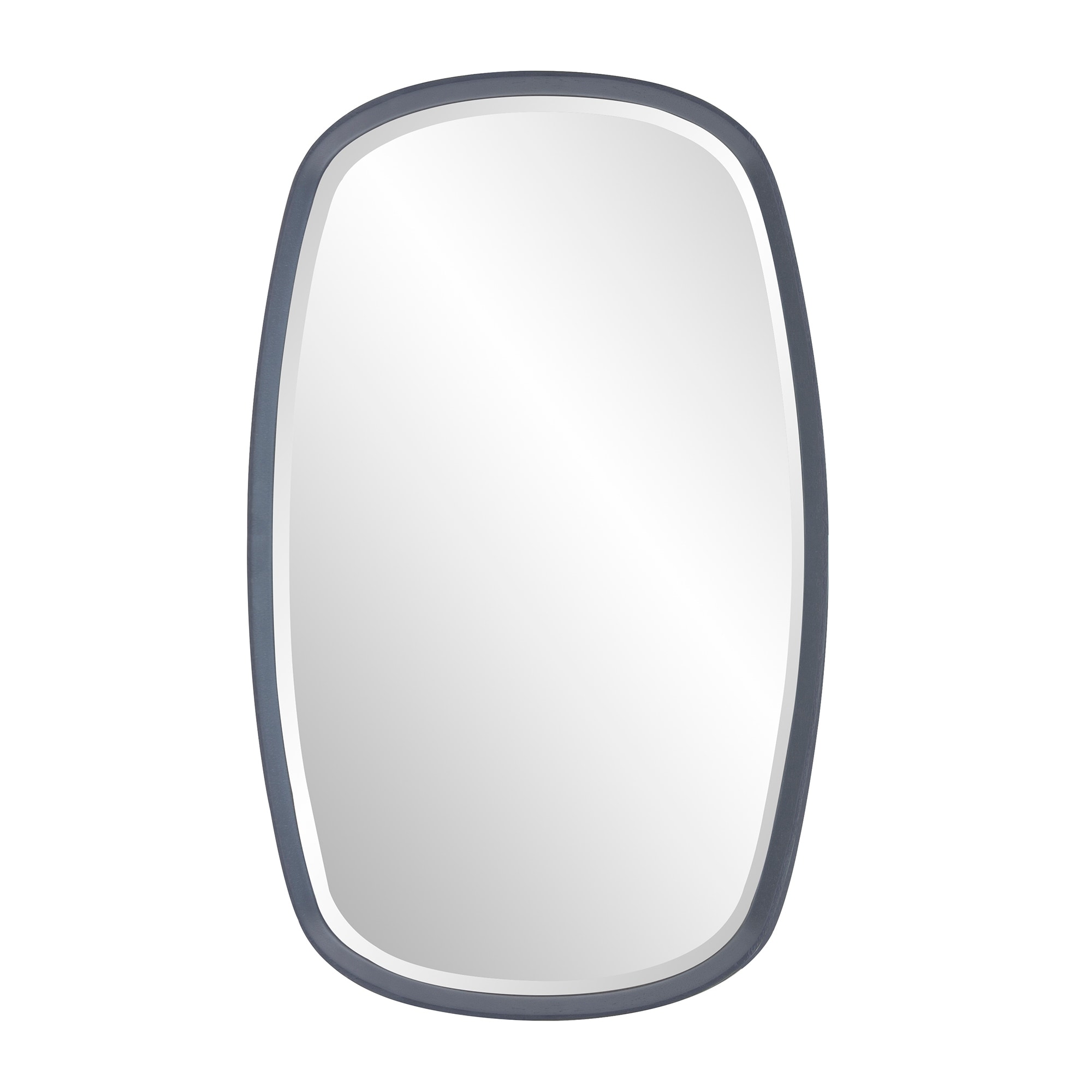 Allan Andrews Rectangular Gray Wood Framed Asher Wall Mirror