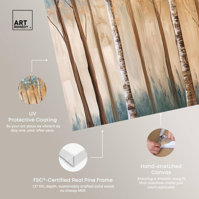 Birch Grove Radiance Canvas by Art Remedy, Gallery Wrapped