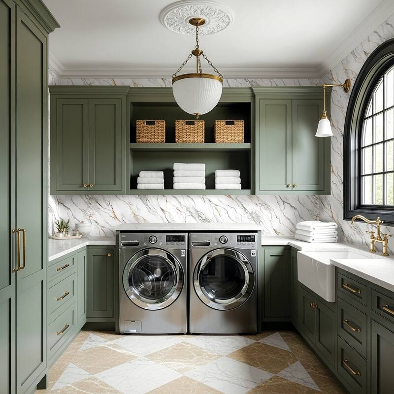 Harry & Grace Borghini Faux Calacatta Marble Peel and Stick Natural Wall Backdrop Panel - 20.5 in. W x 9 ft. L