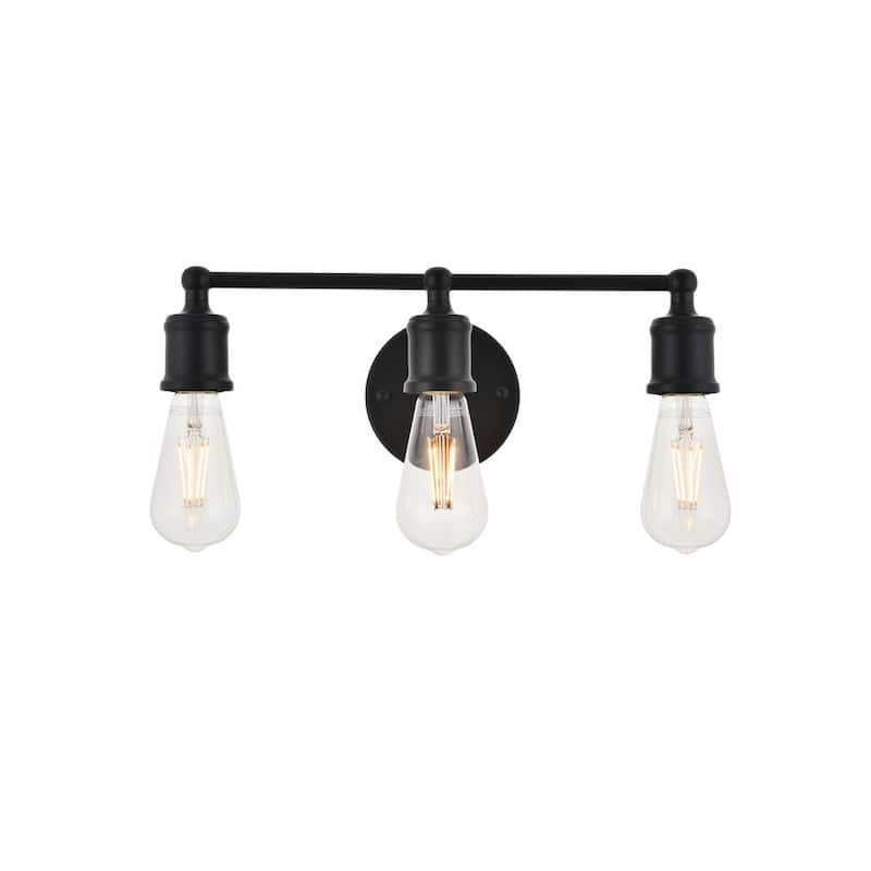 Audrey 3 light Wall Sconce - Black