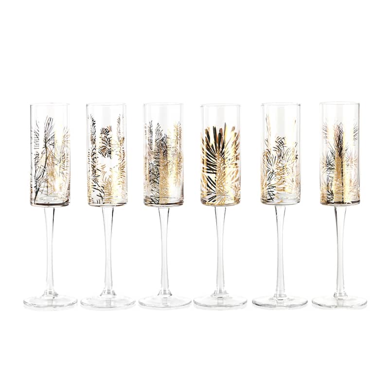 Festivity Champagne Flutes, Set of 6