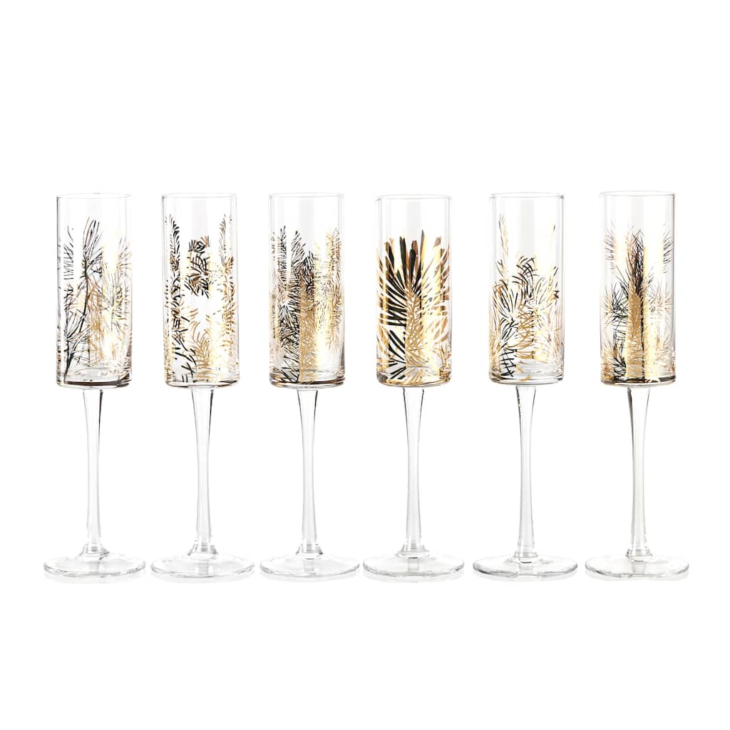 Festivity Champagne Flutes, Set of 6