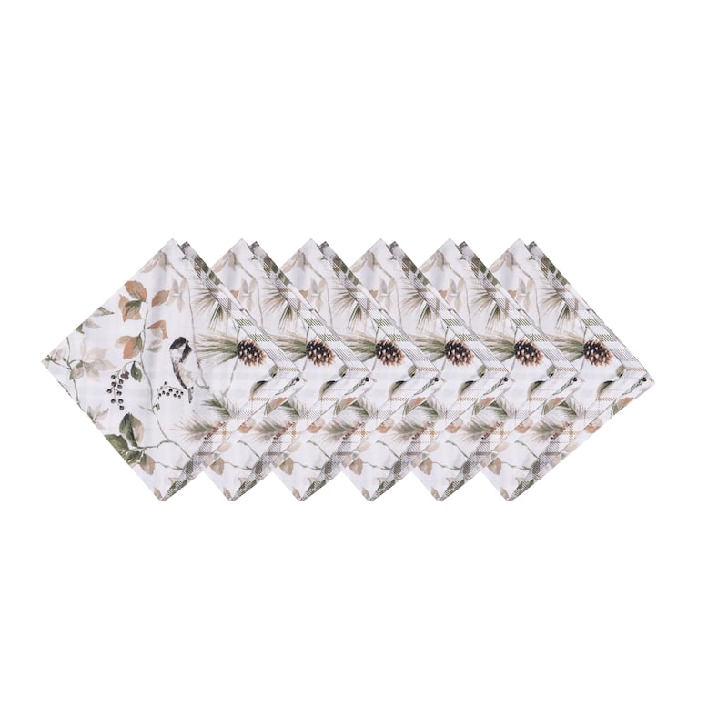 Mira Songbird Cotton Napkin Machine Washable Set of 6