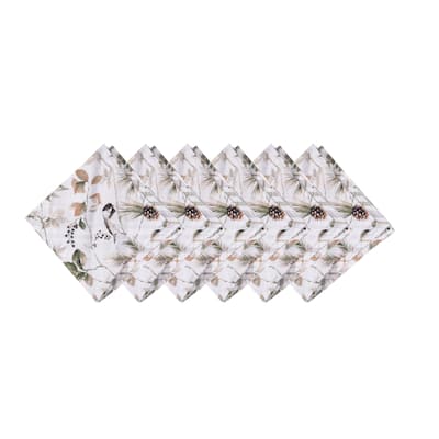 Mira Songbird Cotton Napkin Machine Washable Set of 6