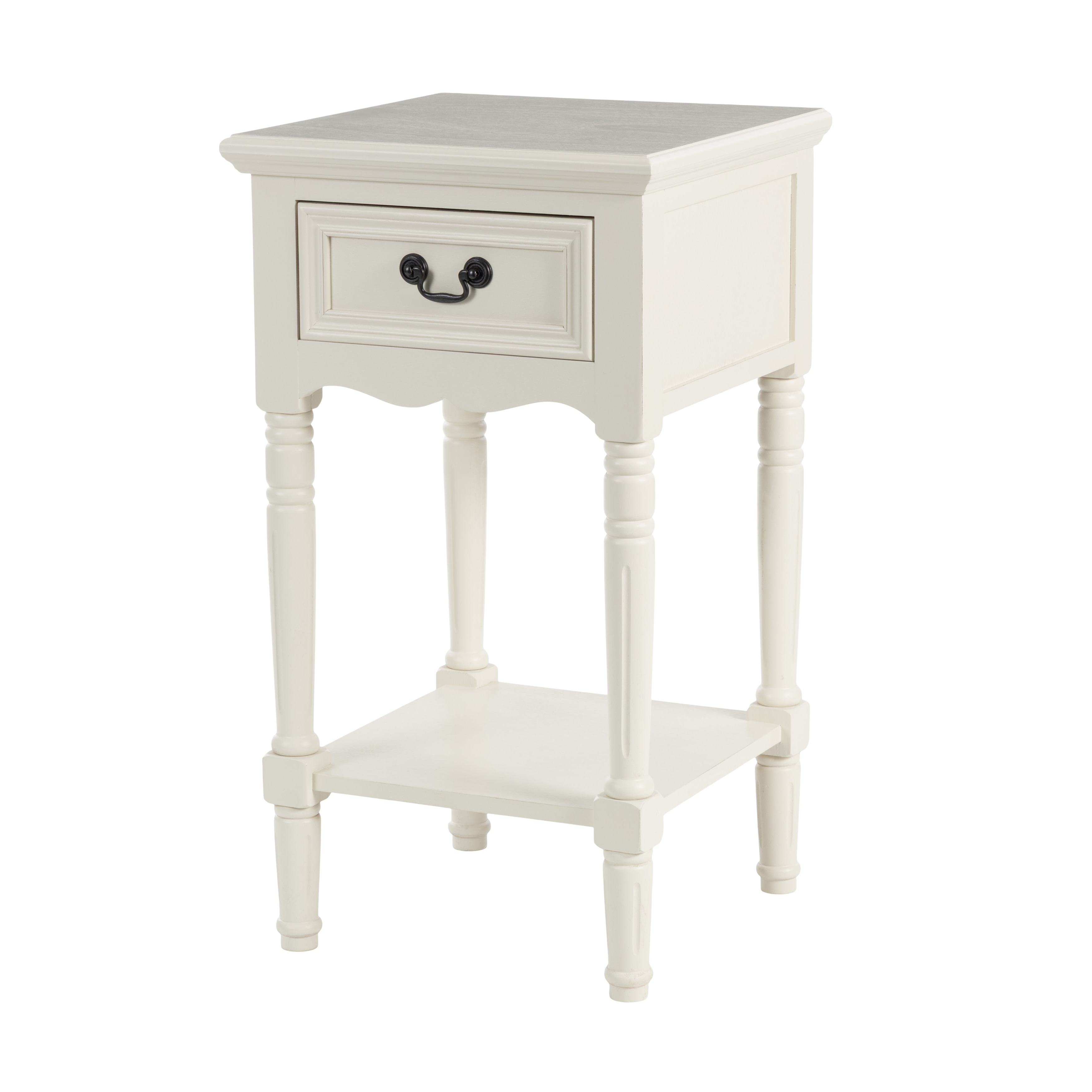 Roche River Decor - Wood 1 Drawer Accent Table - Cream