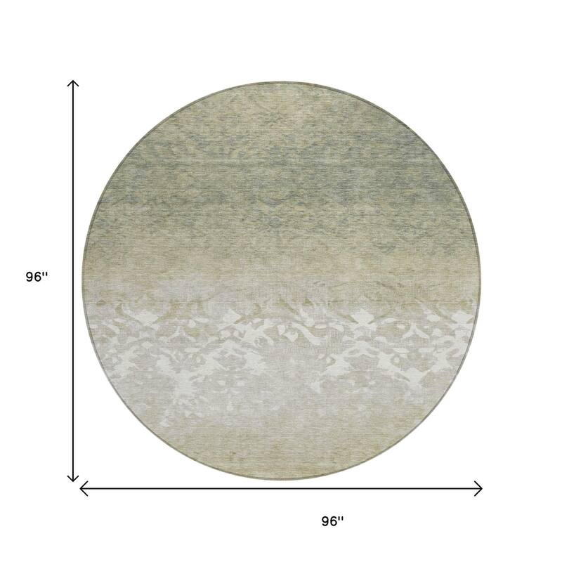 HomeRoots Damask Transitional Rectangle Outdoor Rug