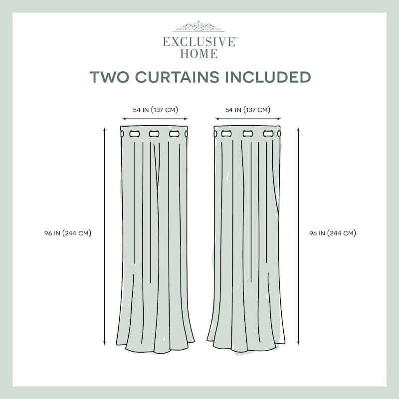 ATI Home Loha Linen Grommet Top Curtain Panel Pair