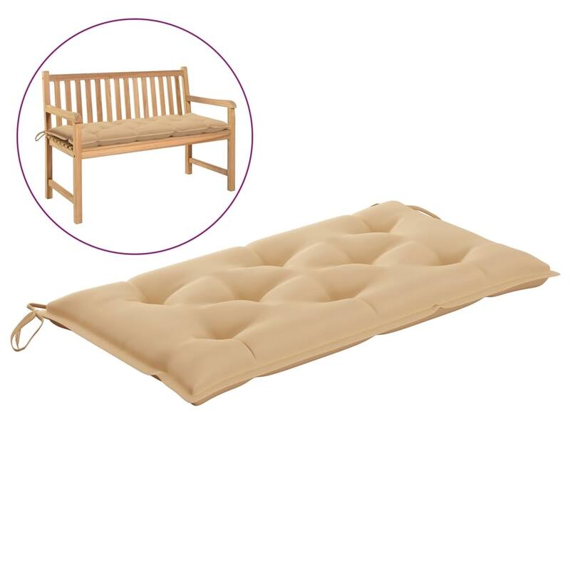 vidaXL Bench Cushion Water Repellent Outdoor Garden Seat Cushion Oxford Fabric - Beige