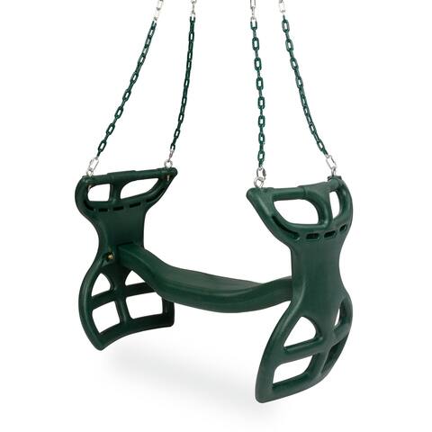 Milliard Glider Swing for Swing set, Swing Set Accessories, Glider for Two Kids, Attachment Options Included, Green