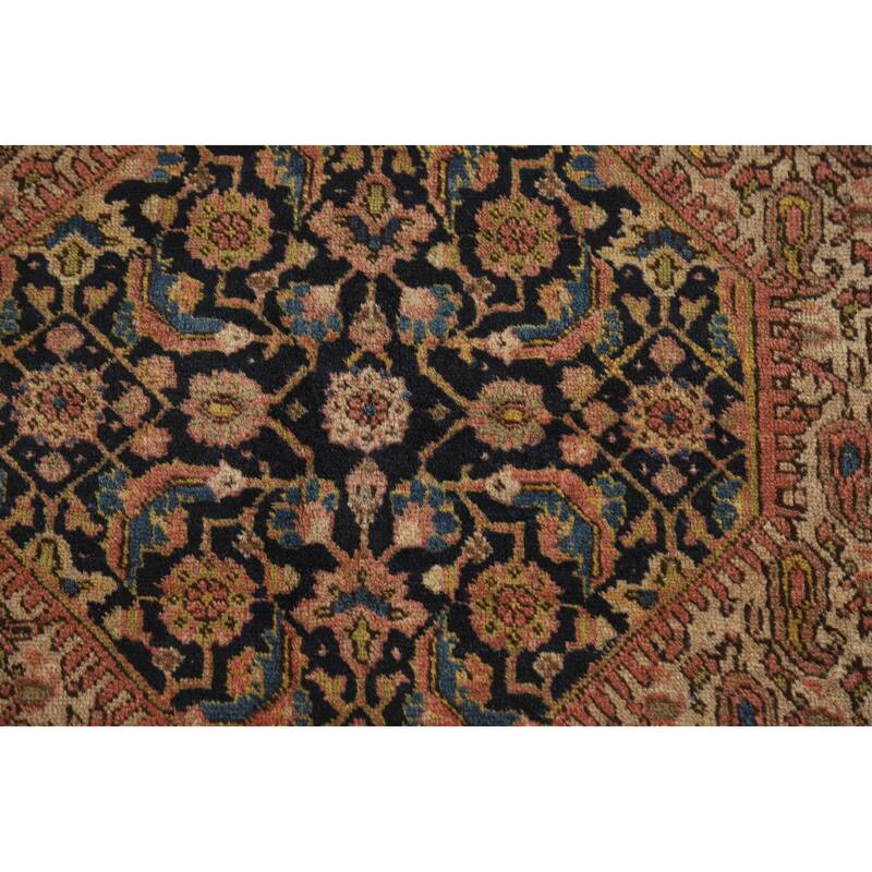 Hand Knotted Oriental 100% Wool Carpet Traditional Medallion Beige & Ivories Sarouk Area Rug - 8' 5'' X 5' 4''