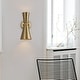 preview thumbnail 17 of 25, Rennnsan 2-Light Modern Industrial Cone Vanity Light in Brass/ Nickel