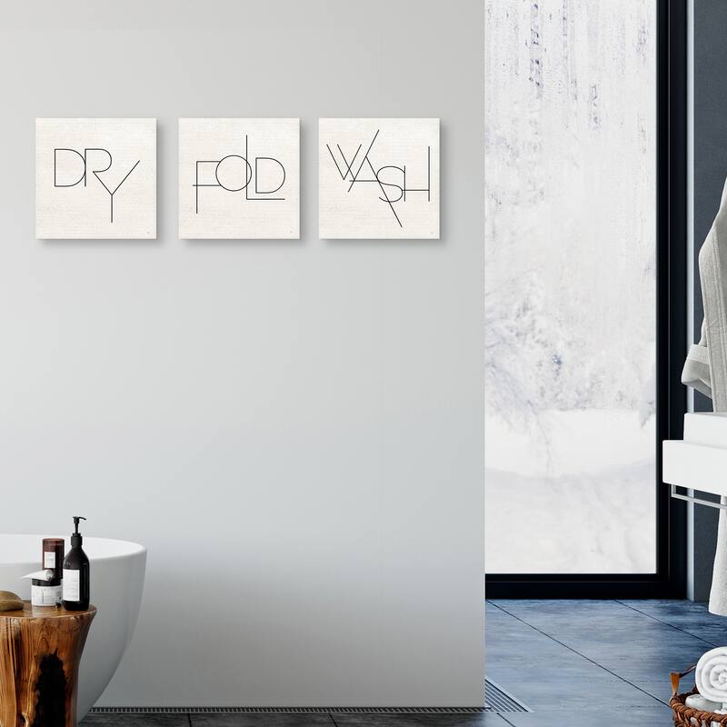 Wash Dry Fold I, Wash Dry Fold II, Wash Dry Fold III by Jess Aiken Canvas Art Prints