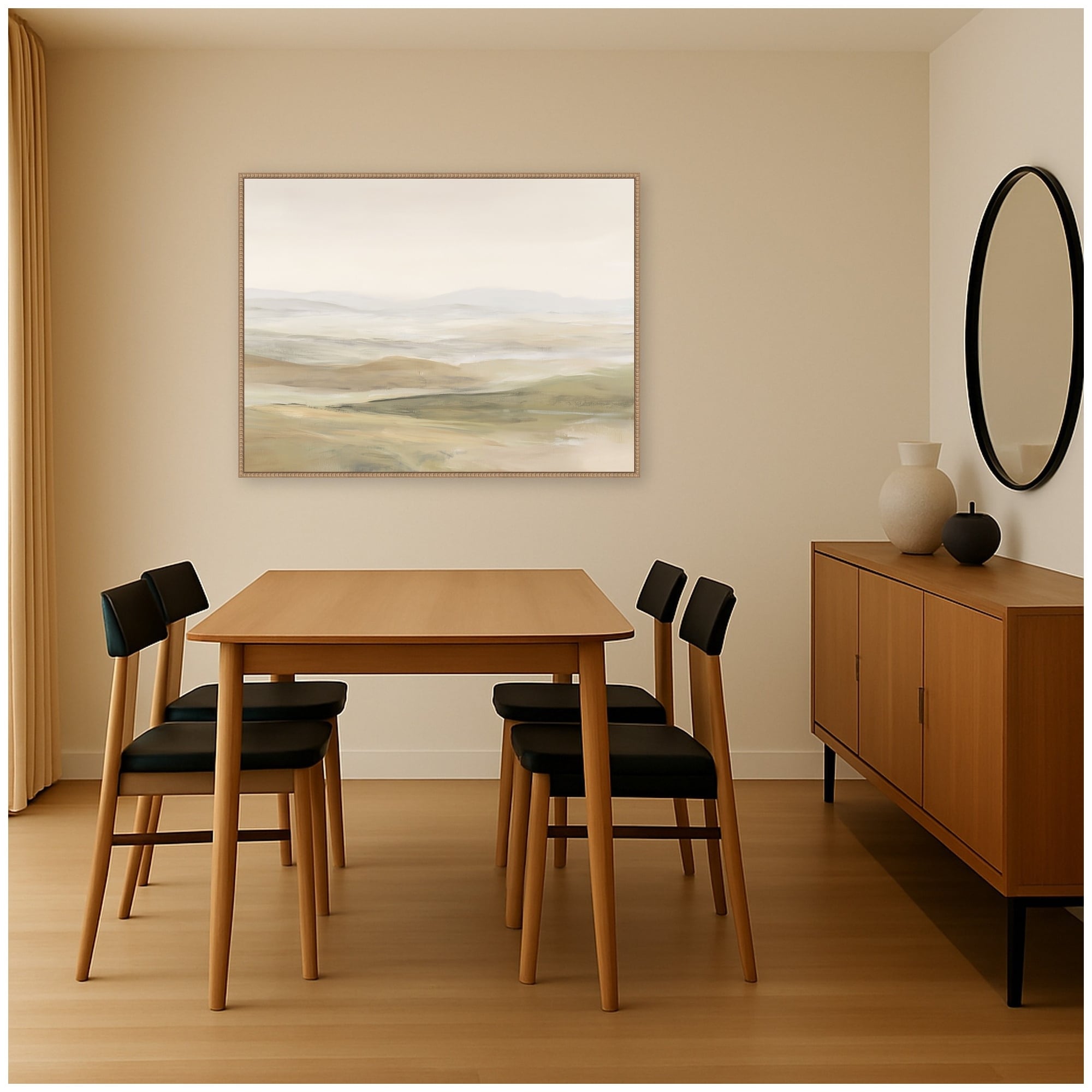 Kate and Laurel Fading Fields IV by Amy Lighthall Framed Canvas Wall Art Print