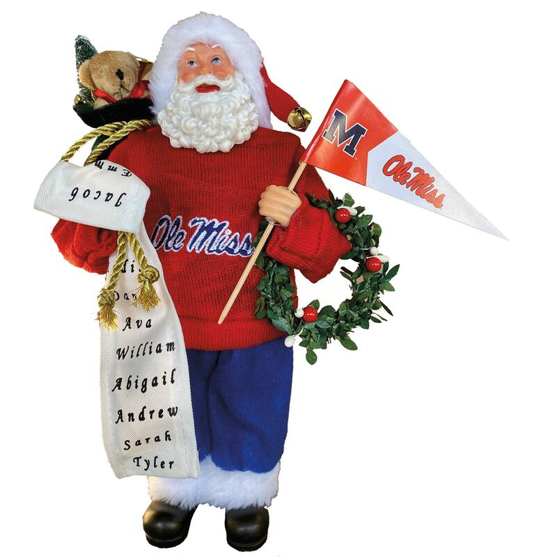 12" Ole Miss Proud Santa