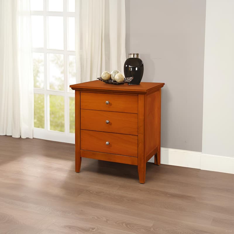 Charming Oak Nightstand with Drawer - 26\ - Oak