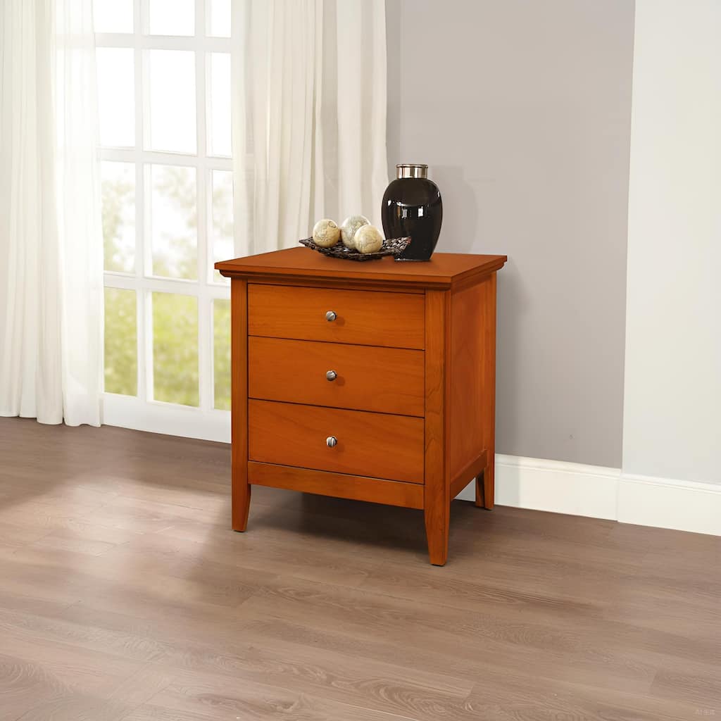 Charming Oak Nightstand with Drawer - 26\