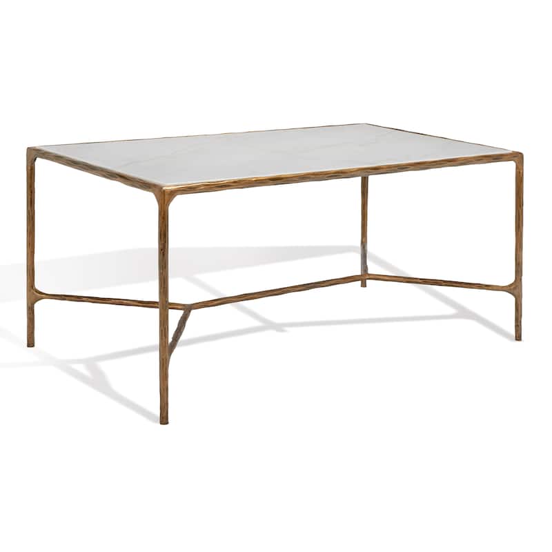SAFAVIEH Couture Beril Rectangle Metal Coffee Table - 40 In. W x 22 In. D x 18 In. H - 40"W x 22"D x 18"H
