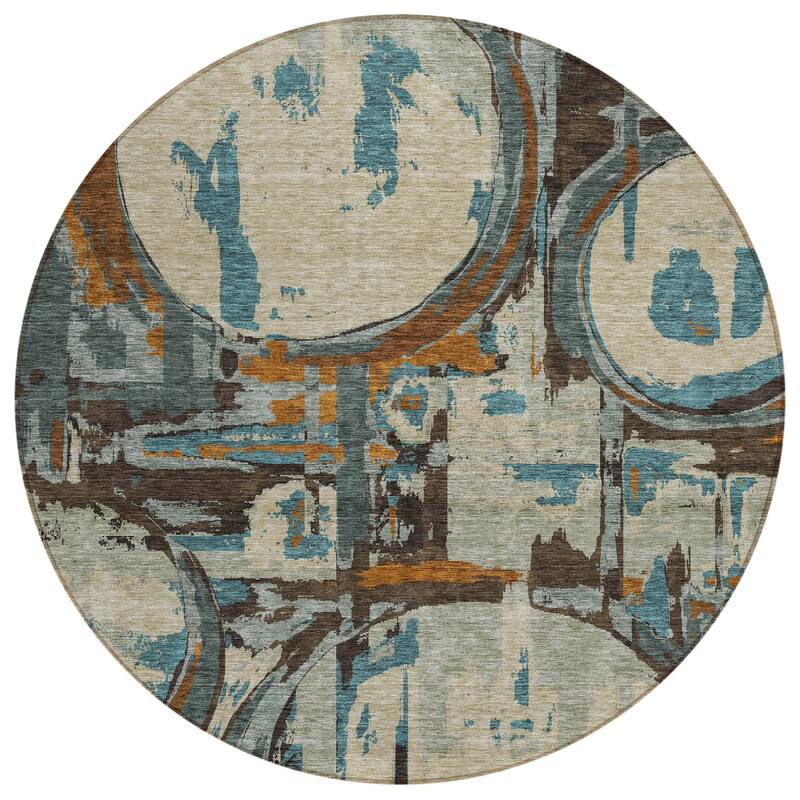 HomeRoots Geometric Transitional Rectangle Outdoor Rug