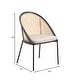 preview thumbnail 34 of 54, Urbane Modern Stylish Dining Chair with Vinyl Fabric Seat and Wicker Back for Dining Room & Kitchen, Set of 4