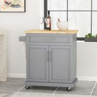 Batavia Indoor Kitchen Cart with Wheels by Christopher Knight Home