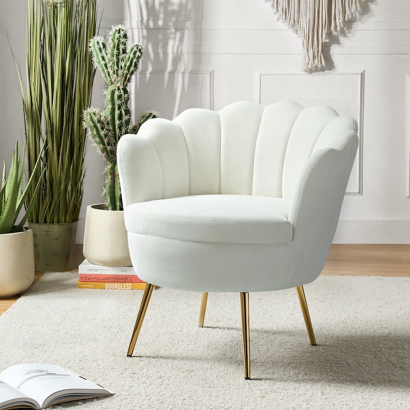Xabier Cute Modern Upholstered Barrel Chair Accent Chair with Tufted Back by HULALA HOME